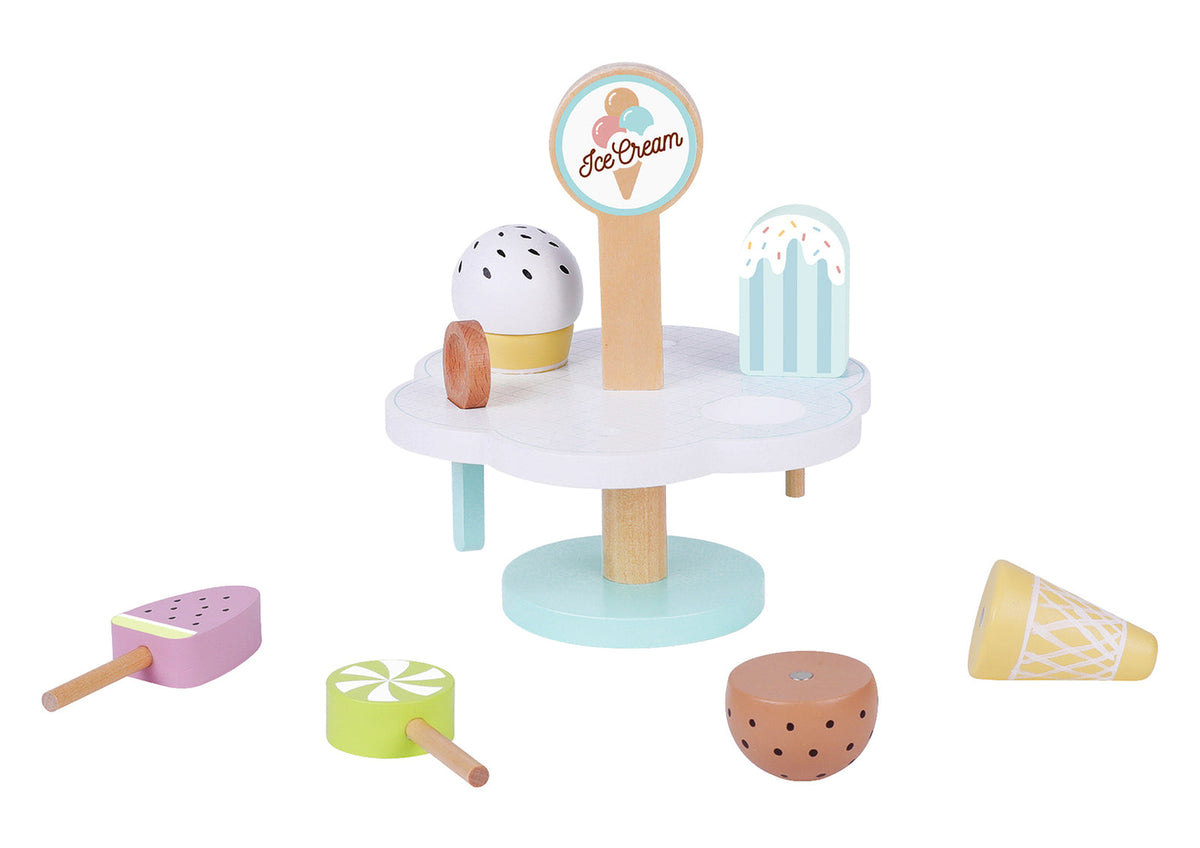 Tooky Toy Wooden Ice Cream/Icy Poles/Scoop Kids/Children Pretend Play Set 3+ (7 Pieces) — image 2