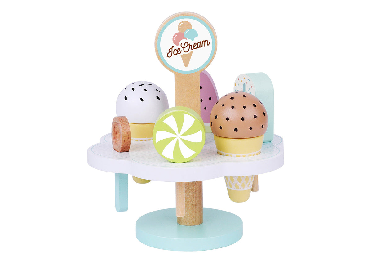 Tooky Toy Wooden Ice Cream/Icy Poles/Scoop Kids/Children Pretend Play Set 3+ (7 Pieces)