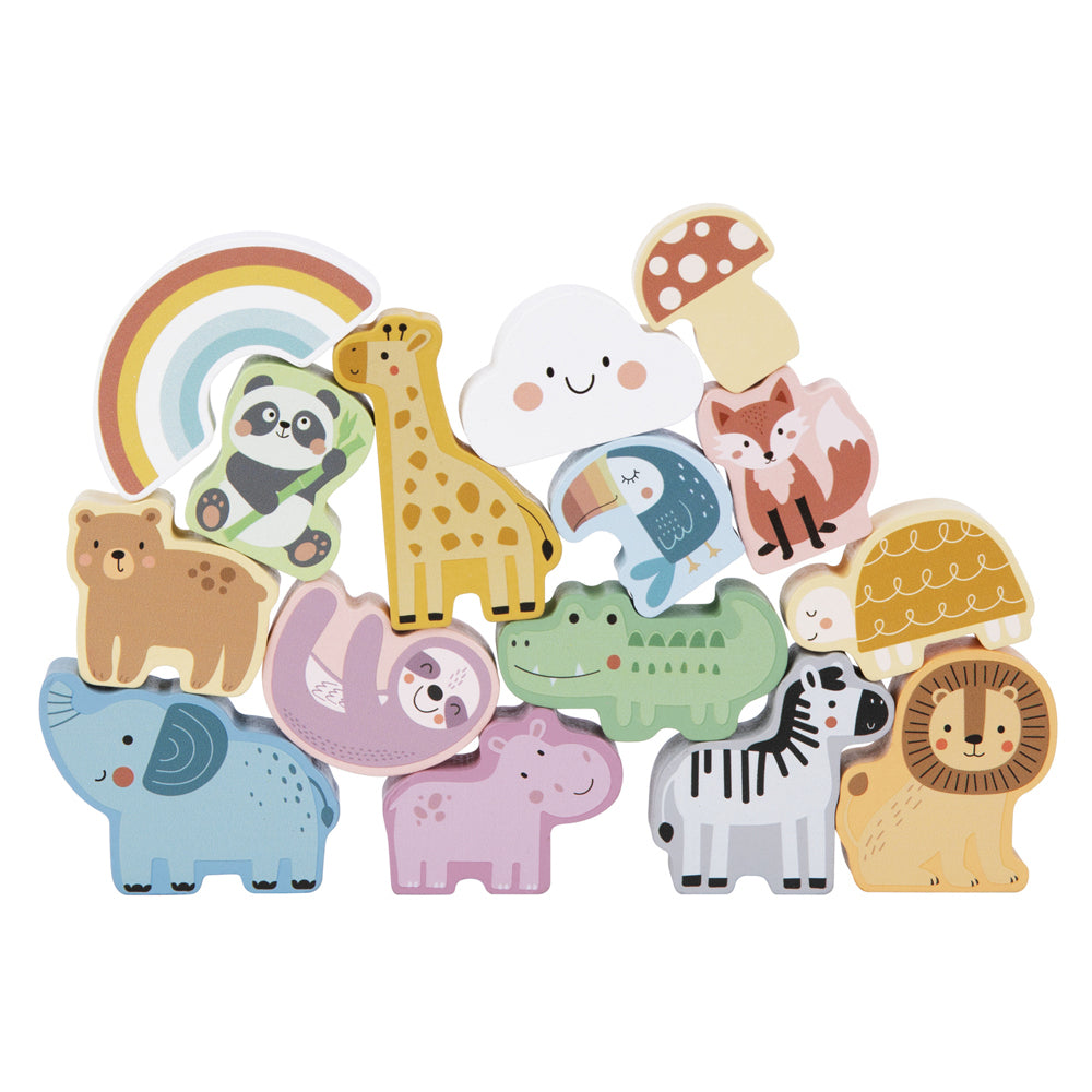 Tooky Toy Animal Shape Touch & Match Wooden Toy Box Bucket Sensory Play 3y+ — image 2