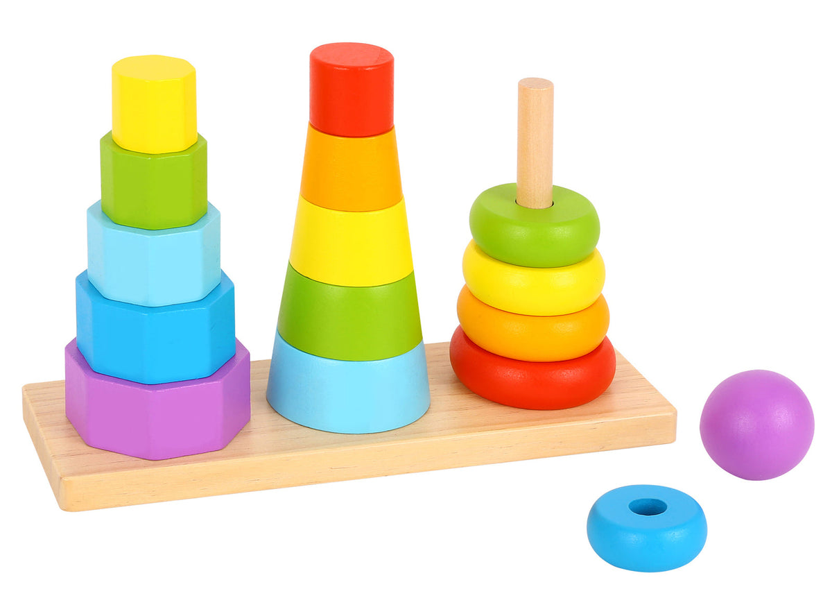 Tooky Toy Shape Stacking Toddlers/Children's Interactive Building Tower 18m+ — image 2