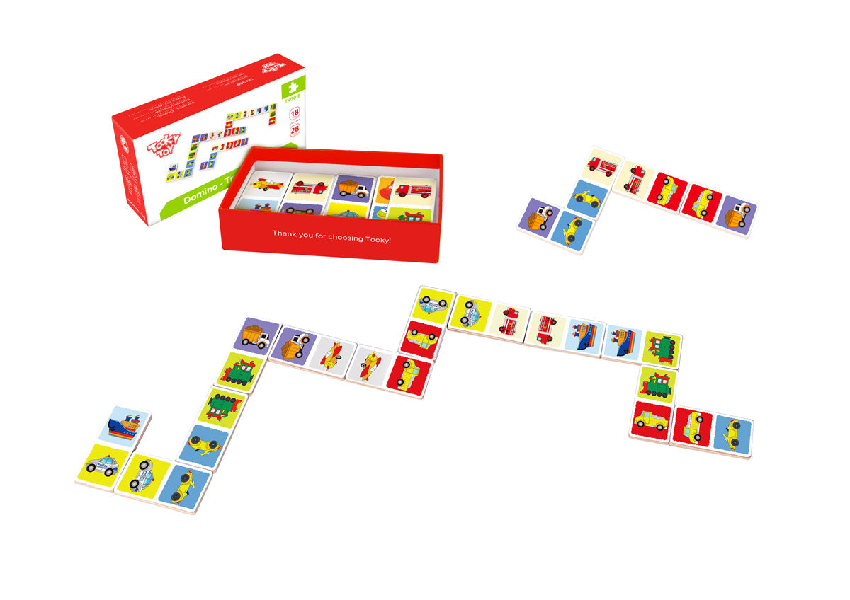Tooky Toy Domino Board Transportation Kids/Baby Fun Educational Game 18m+ — image 2