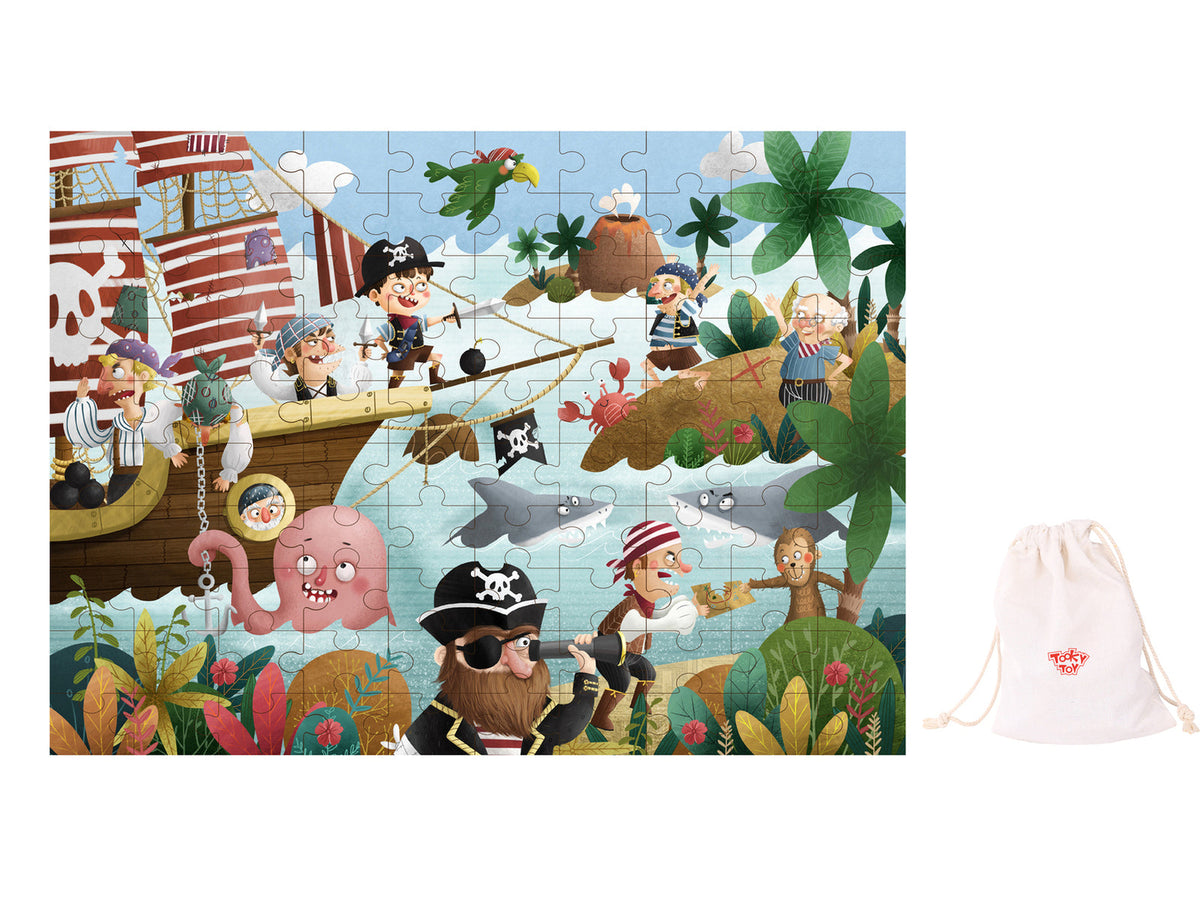 Tooky Toy Pirates Scene Kids/Children's Junior Jigsaw Puzzle Play Set 3y+ (100 Pieces)