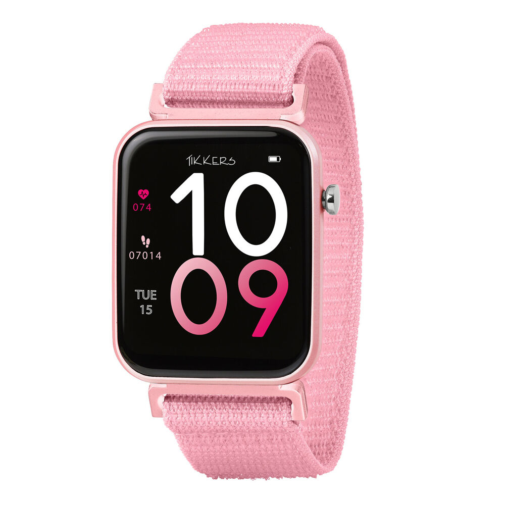 Tikkers Time Series Stylish 13 Smart Watch with Adjustable Straps - Pink