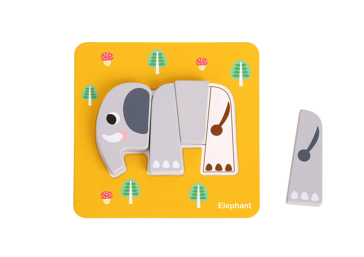 Tooky Toy 6 In 1 Mini Wooden Kids/Toddler Learning Animal Puzzle Play Set 12m+ — image 5