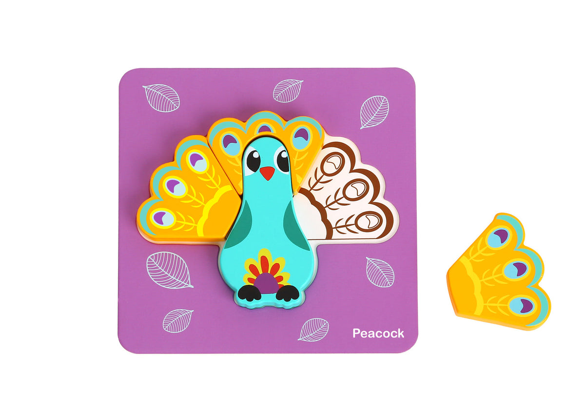 Tooky Toy 6 In 1 Mini Wooden Kids/Toddler Learning Animal Puzzle Play Set 12m+ — image 7