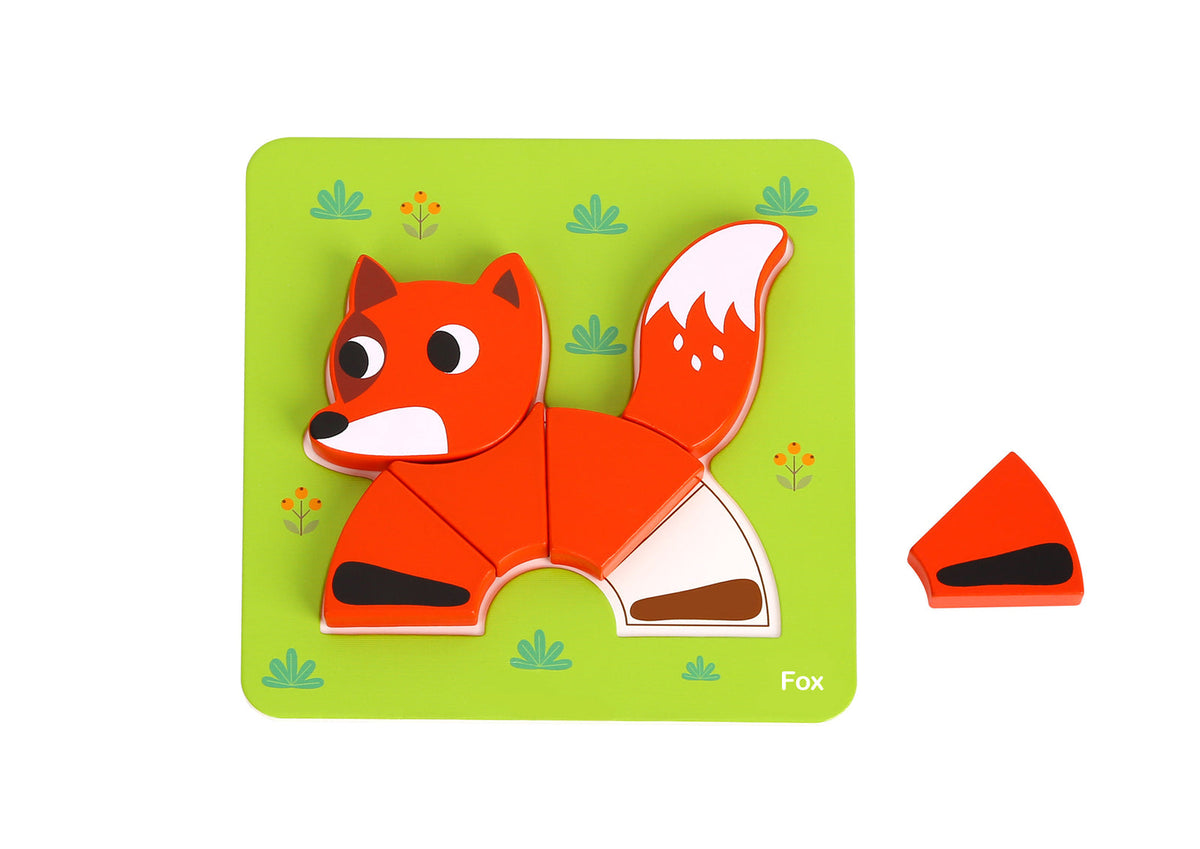 Tooky Toy 6 In 1 Mini Wooden Kids/Toddler Learning Animal Puzzle Play Set 12m+ — image 6