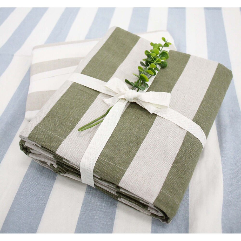 LVD 150x270cm Stripes Stonewashed Chambray Cotton Tablecloth — image 2