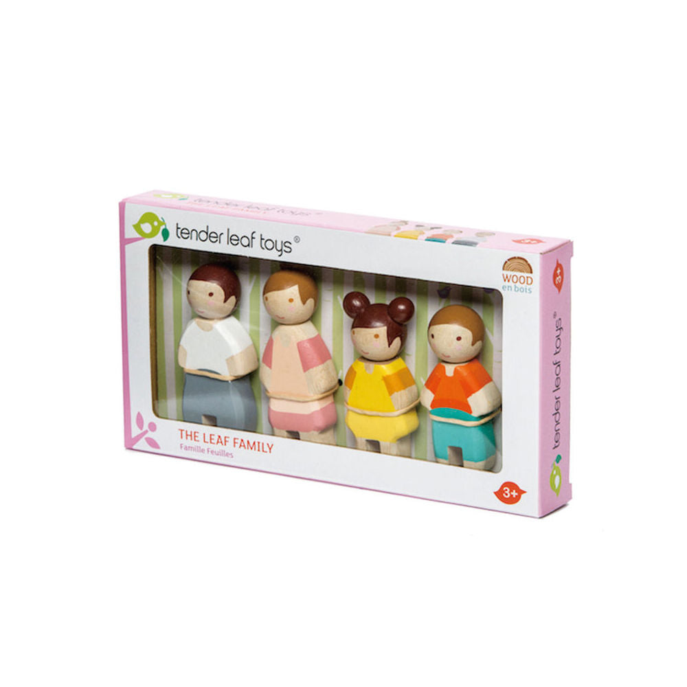 Tender Leaf Toys Wooden Family of Four Doll Play Set Kids/Children 3y+ (4 Pieces)
