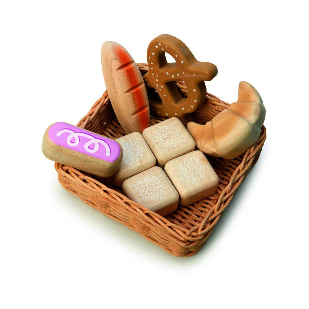 Tender Leaf Toys Bread Basket Kids/Children Fun Pretend Play Wooden Toy 3y+