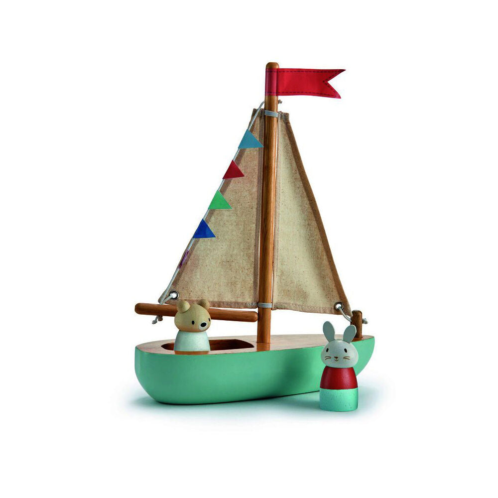 Tender Leaf Toys 23x29.5cm Sailaway Boat Kids/Child/Toddler Wooden Toy 18m+ — image 2