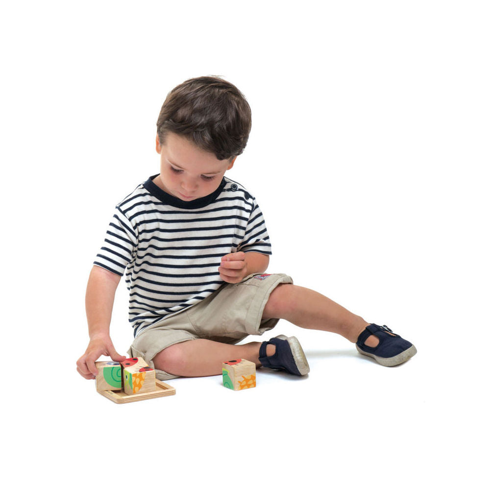 Tender Leaf Toys Baby Blocks Cube w/ Base Kids/Children Wooden Toy 18m+ (4 Pieces) — image 4