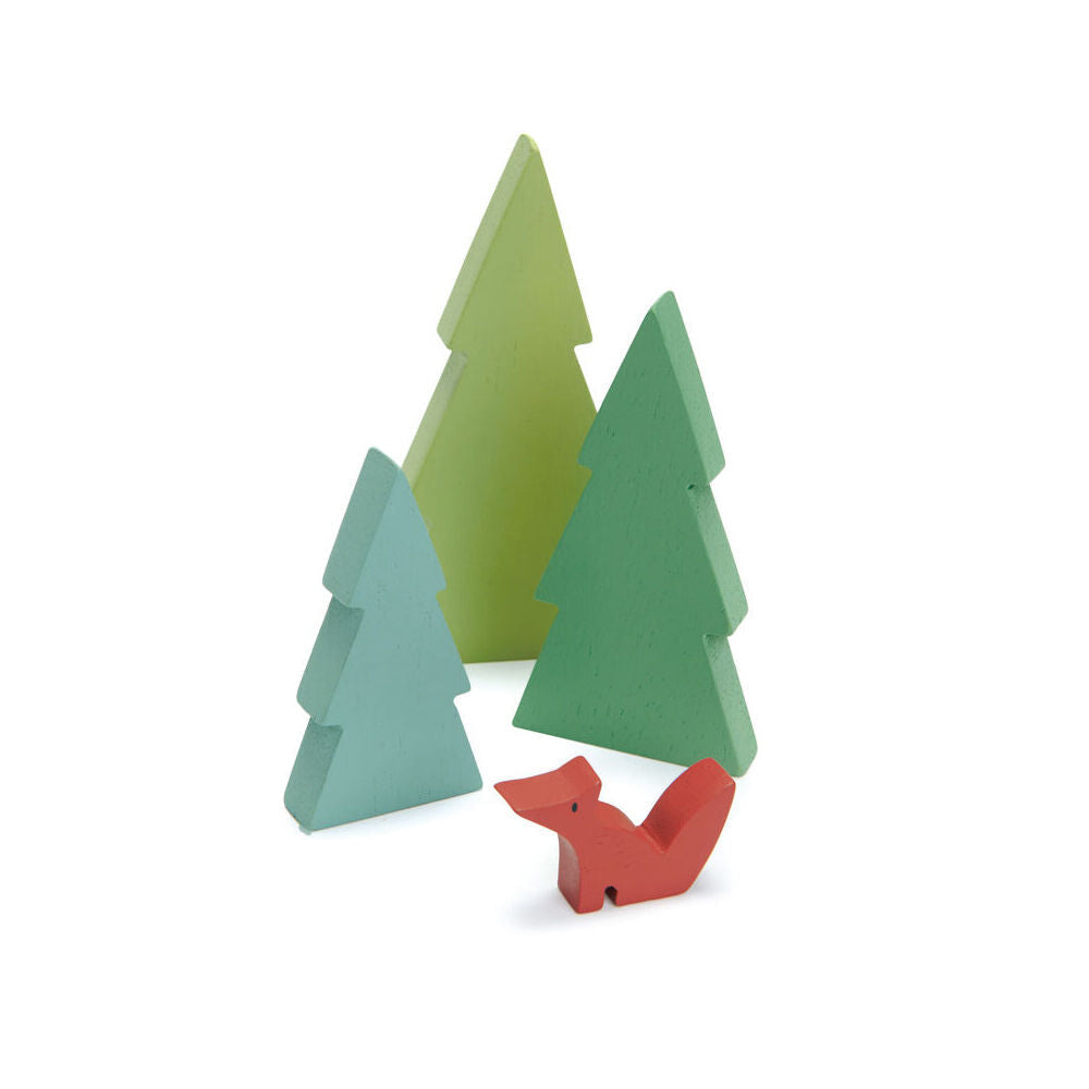 Tender Leaf Toys Fir Tree Set Kids/Children Sensory Play Wooden Toy 3y+ (4 Pieces)