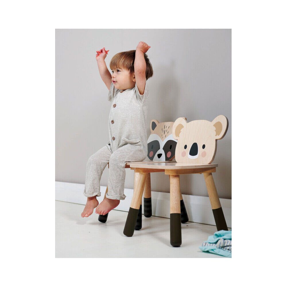 Tender Leaf Toys 47x30cm Plywood Forest Raccoon Chair Kids/Children Seat 3y+ — image 3