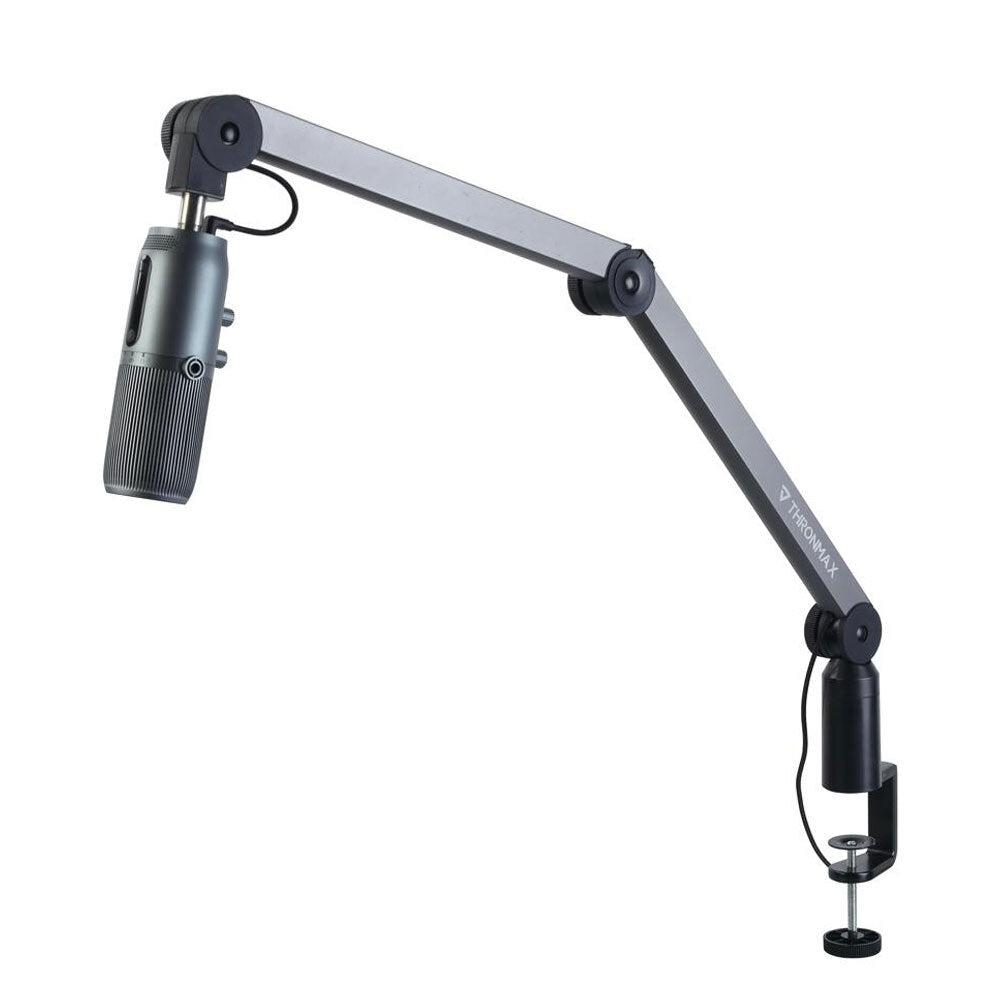 Thronmax Black Caster Desktop/Table Home/Studio XLR Microphone/Boom Stand/Arm