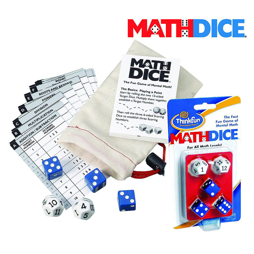 Thinkfun Math Dice STEM And Creative Thinking Family Game Kids/Children 8y+ (2 Pack)