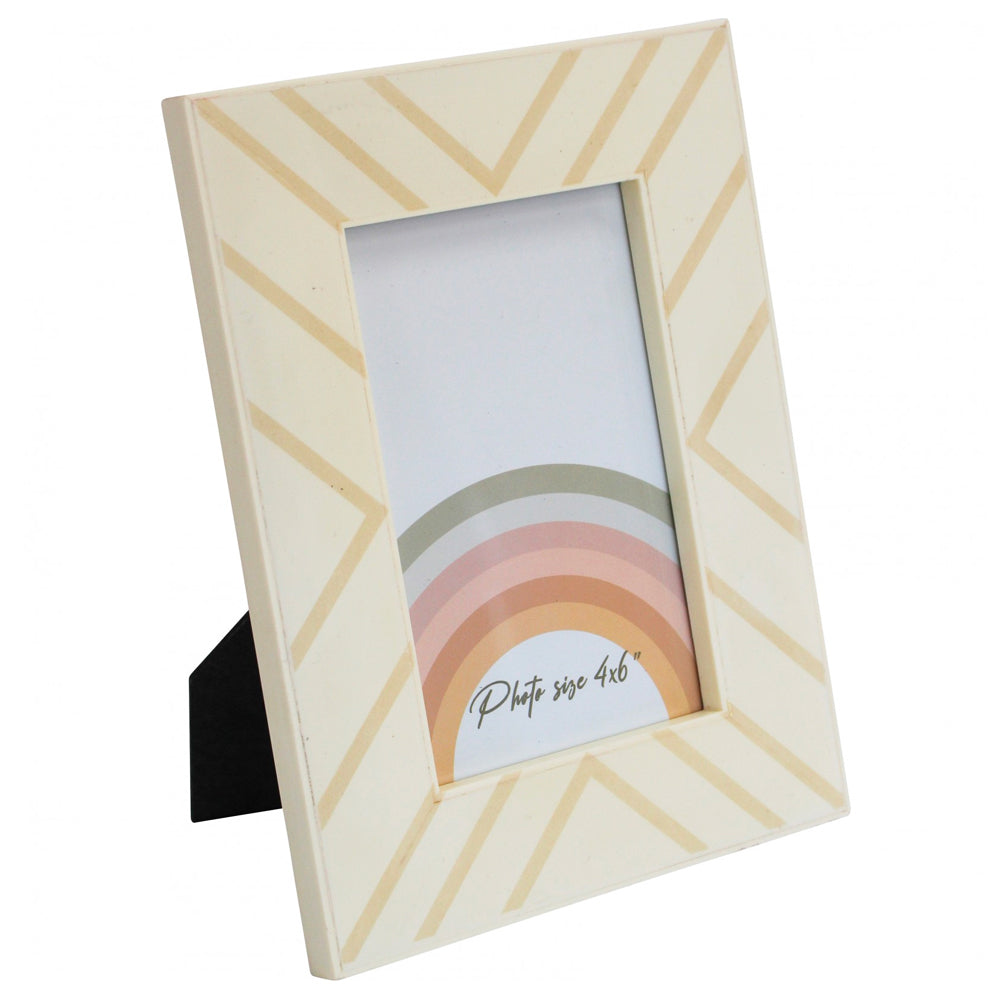 LVD Acrylic Frame Milan 10x15cm Photo Picture Holder Standing Display Ivory Cream