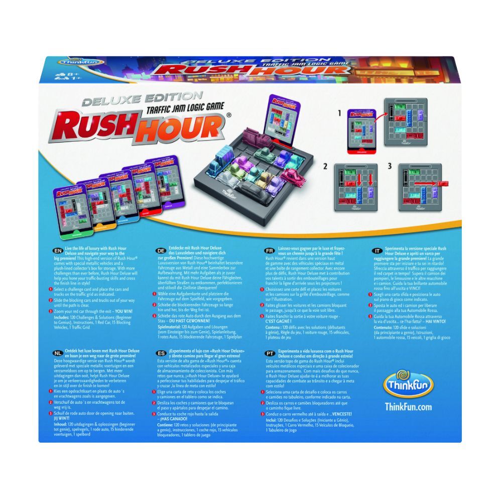 Thinkfun Rush Hour Deluxe Kids/Family Interactive Logic Game Fun Play Toy 8y+