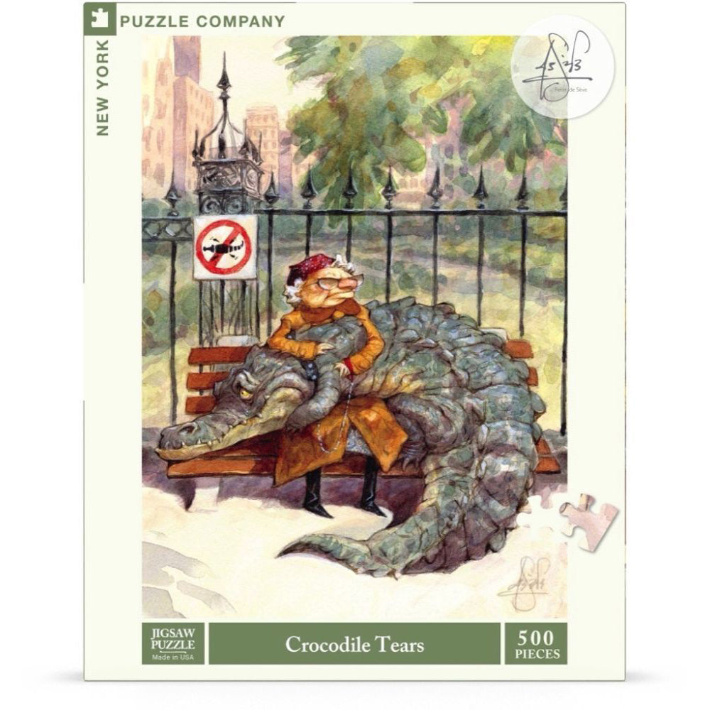 New York Puzzle Company Peter de Seve Puzzle 60cm Crocodile Tears 10+ (500 Pieces)