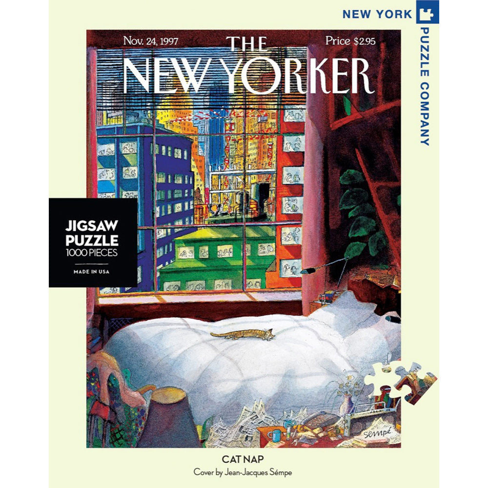 New York Puzzle Company Kids Jigsaw Puzzle Toy 48x66cm Cat Nap 7+ (1000 Pieces)