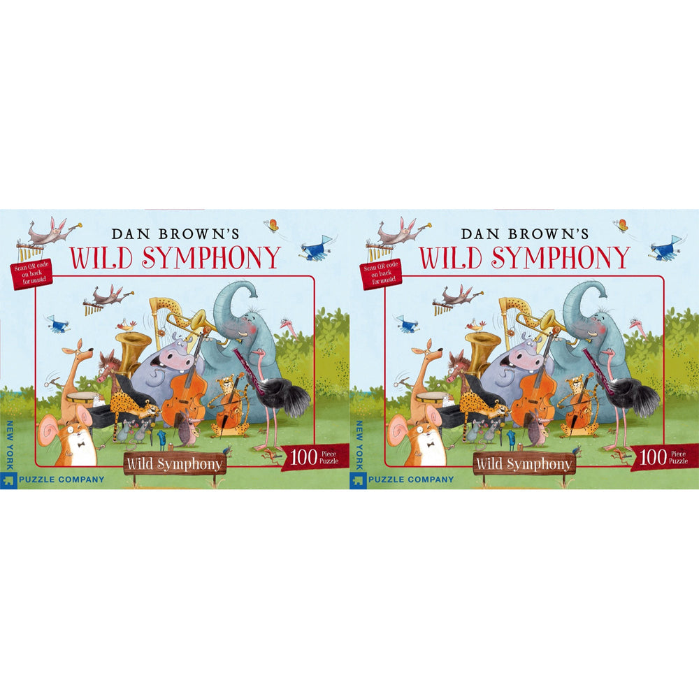 New York Puzzle Company 100pc New York Puzzle Company Dan Brown Puzzle 48.3x33cm Wild Symphony 5+ (2 Pack)
