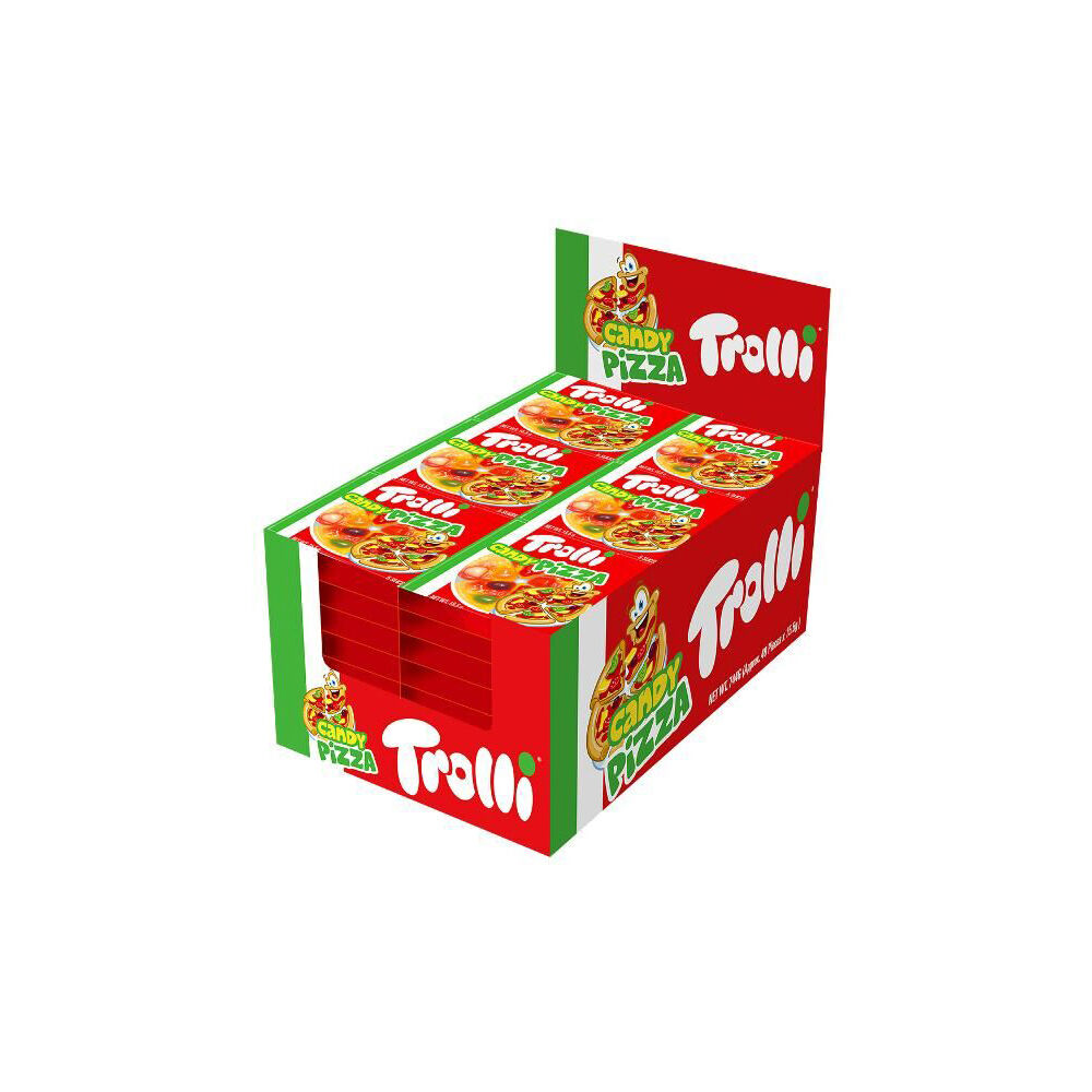 Trolli 15.5g Chewy Fruit-Flavoured Lollies Candy Gummi Pizza-Shaped Box — image 2