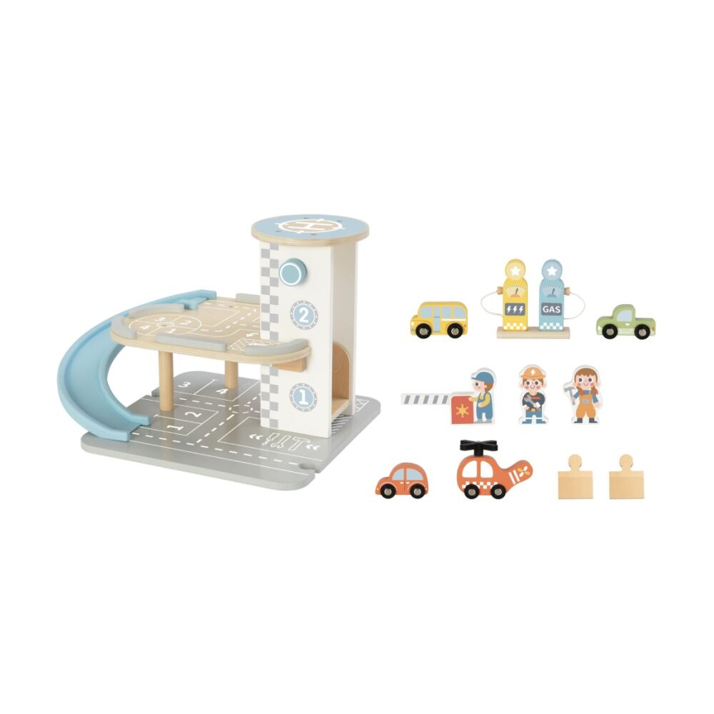 Tooky Toy Parking Garage Wooden Car Park Playset Children/Kids 3y+ — image 2