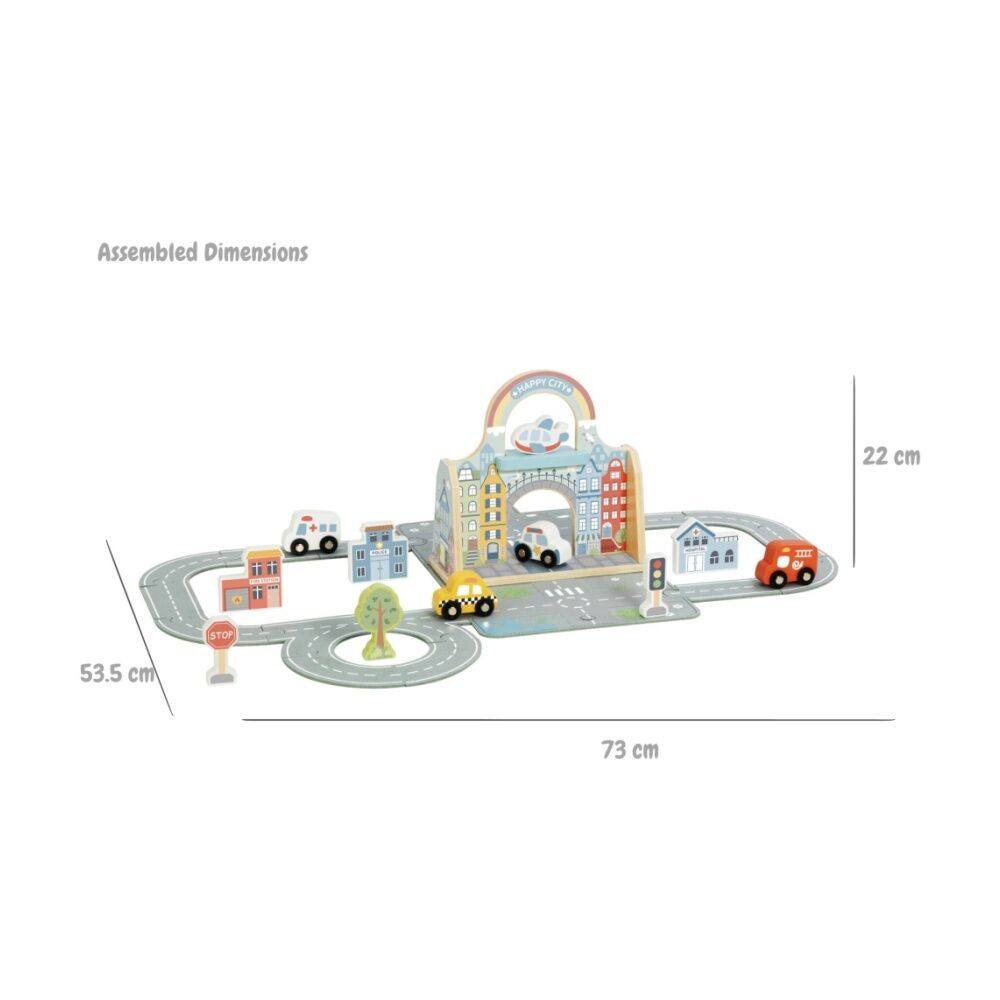 Tooky Toy Felt City Playset Wooden Portable Play Mat Set Children/Kids 3y+ — image 5