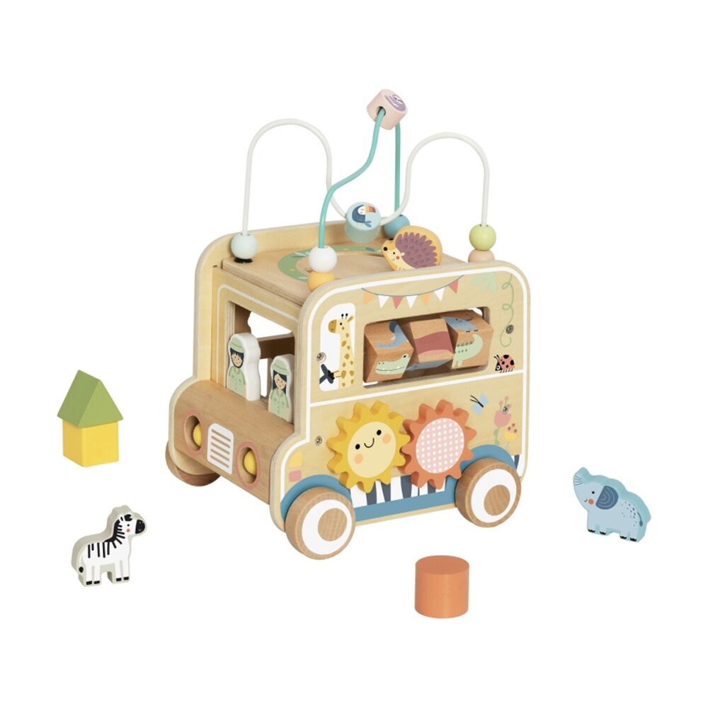 Tooky Toy Versatile Safari Hunting Vehicle Wooden Activity Children/Kids 18m+