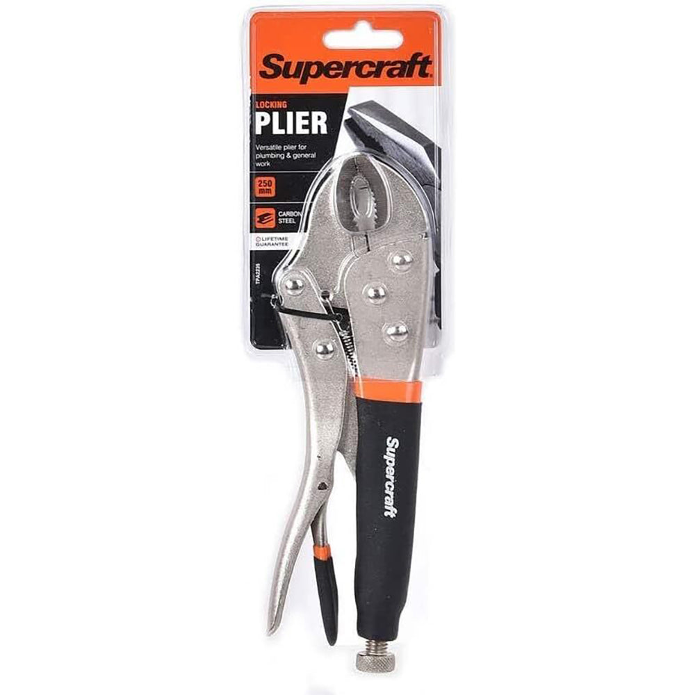 Supercraft Lockgrip Adjustable Pliers Carbon Steel Soft Grip Handles 250mm (2 Pack) — image 2
