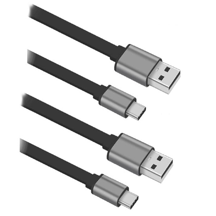 Sansai 1.2m Type-C to USB-A Sync Charging Cable for Samsung Apple - Assorted (2 Pack)