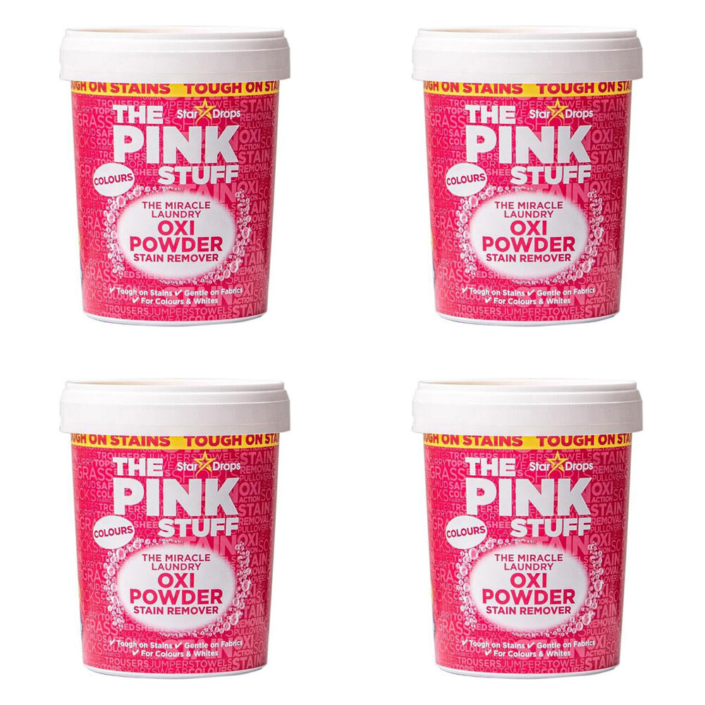 The Pink Stuff Remover Colour Safe Fabric Laundry Cleaning Solution 1kg (4 Pack)