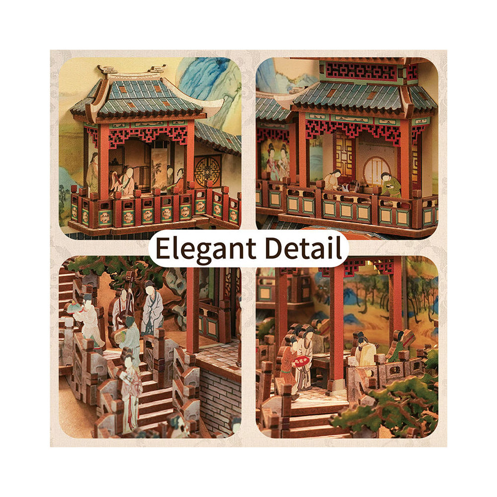 Tonecheer Song Dynasty 3D Puzzle 245mm DIY Dollhouse Book Nook Kit 15y+ (266 Pieces) — image 5