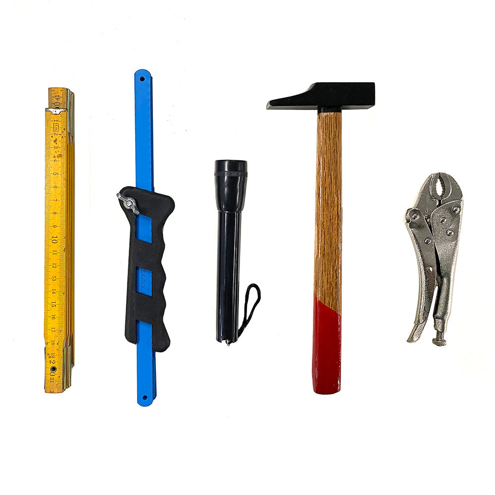 Generic Home Roll Tools Set w/Plier/Cutter/Flat & Philips Screwdriver/Pocket Torch (14 Pieces) — image 2