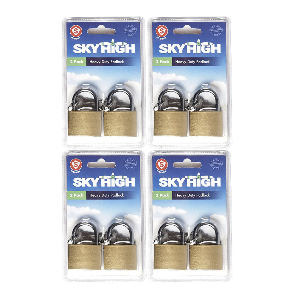 SKY High Heavy Duty Travel Luggage Organisation Bag Padlock Pair Set (8 Pieces)