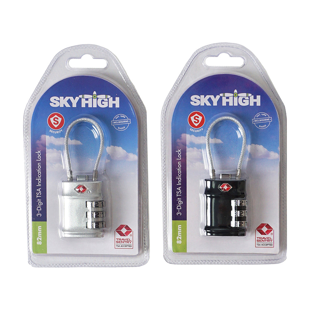 SKY High TSA Travel Padlock With Combination Mechanism Assorted Colours (2 Pack) — image 3