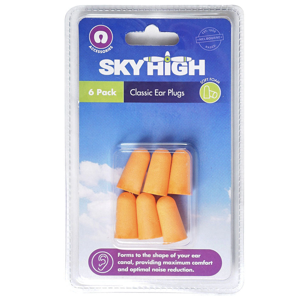 SKY High Travel Portable Lightweight Hearing Protection Classic Ear Plugs