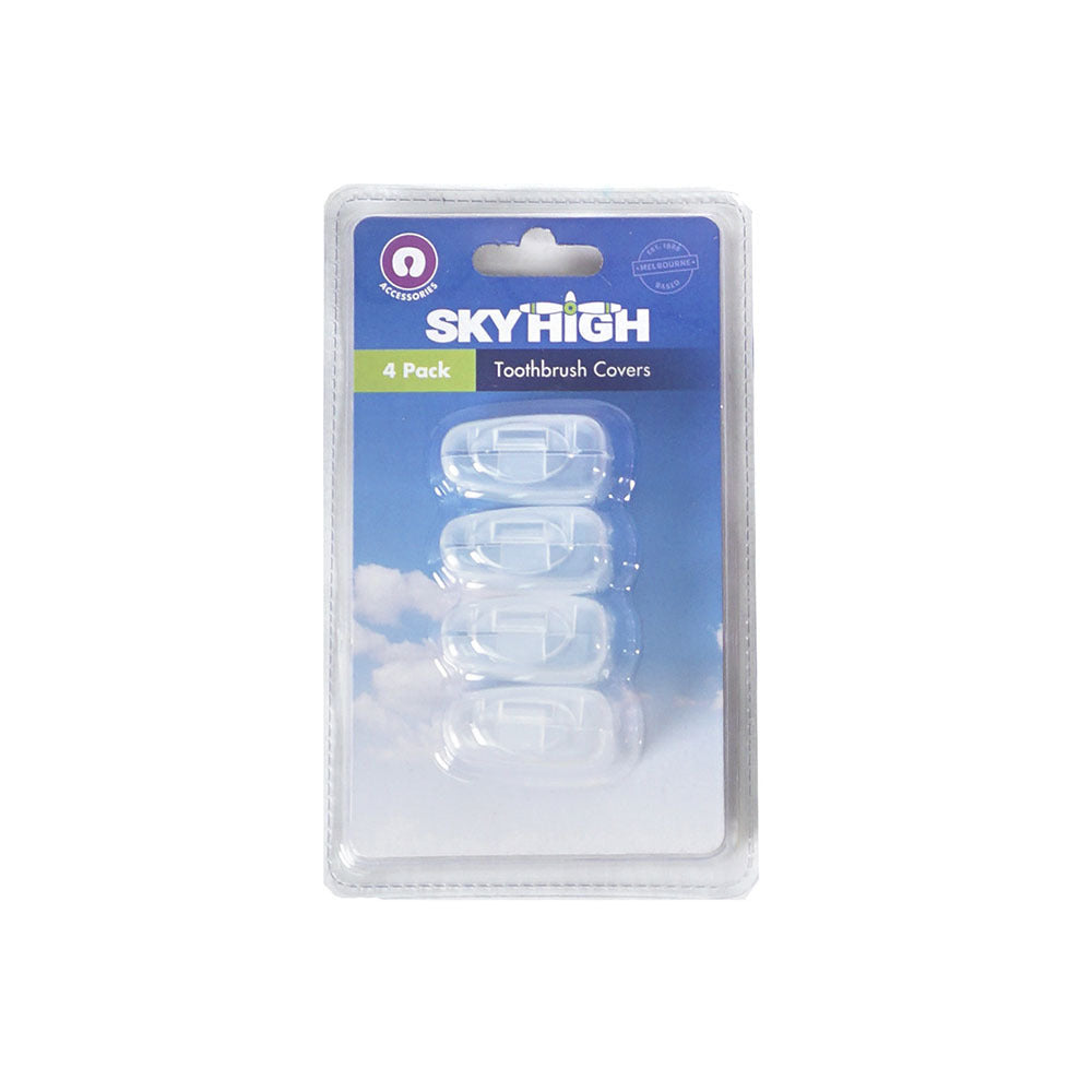 SKY High On The Go Portable Travel Toothbrush Head Cover Assorted Colours (4 Pieces)