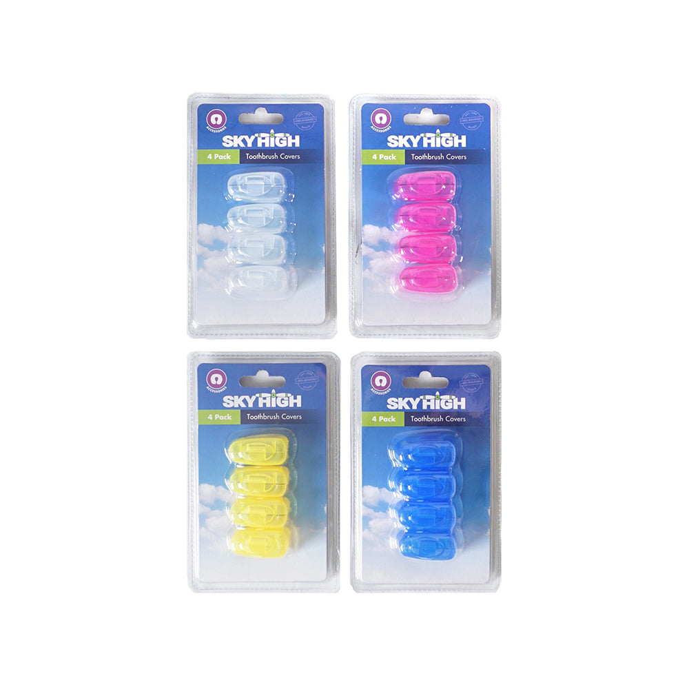 SKY High On The Go Portable Travel Toothbrush Head Cover Assorted Colours (4 Pieces) — image 2