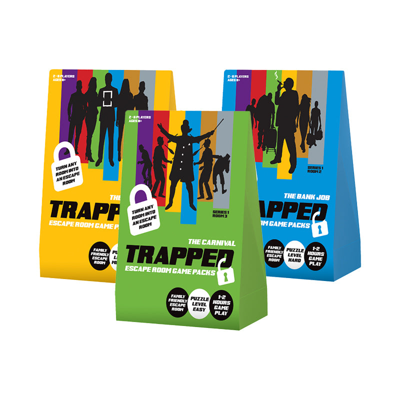 Trapped Series Rooms 1-3 Art Heist/Bank Job/Carnival Assorted Board Game 8+ — image 4