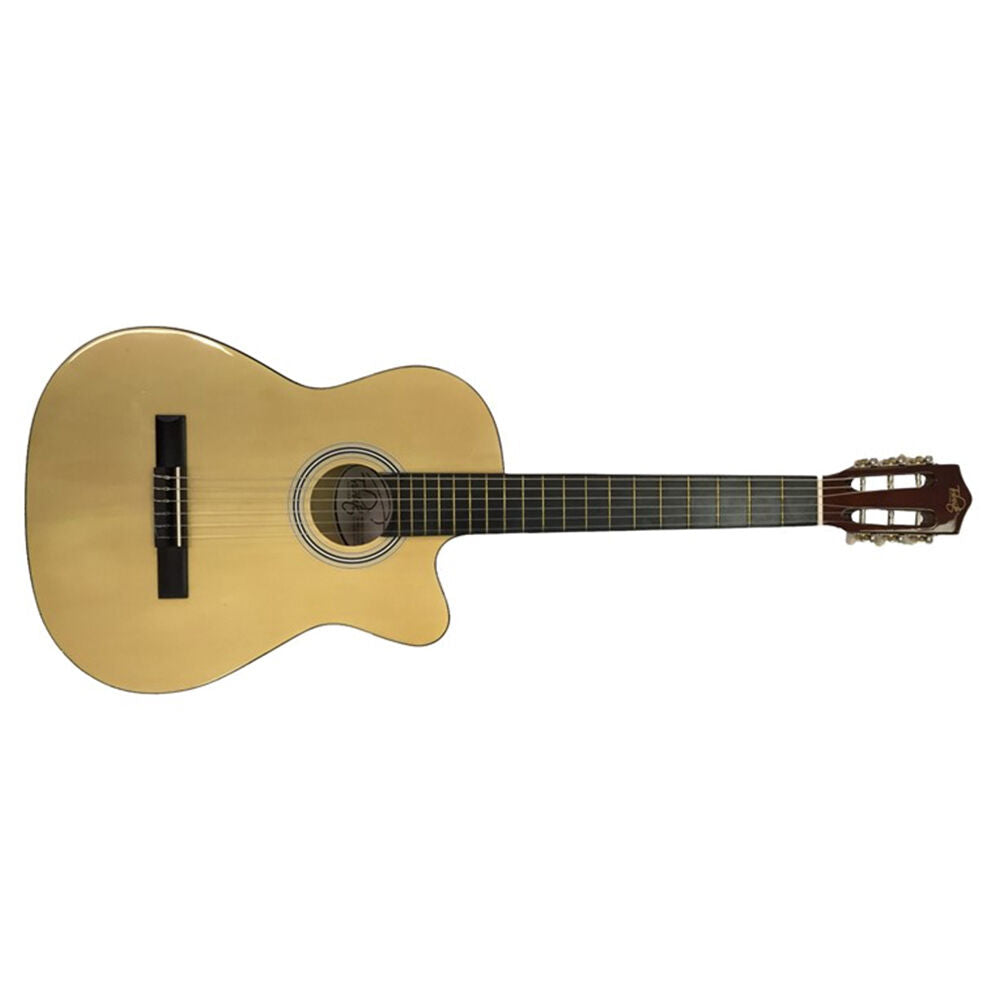 Tribute 39 Inch Classical Acoustic Guitar Cutaway w/ Nylon Strings Gloss Finish — image 2