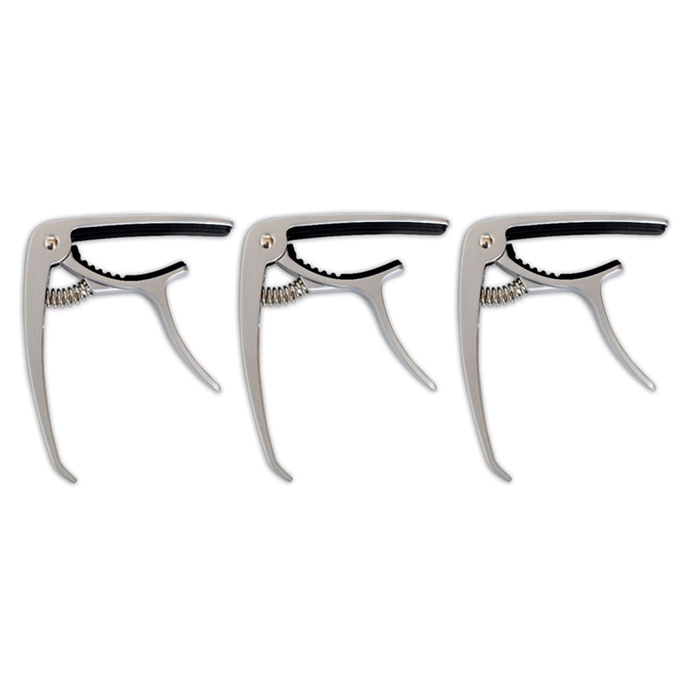 Tribute Quick Release Guitar Capo Clamp Tool Accessory Metal w/ Steel Spring (3 Pack)