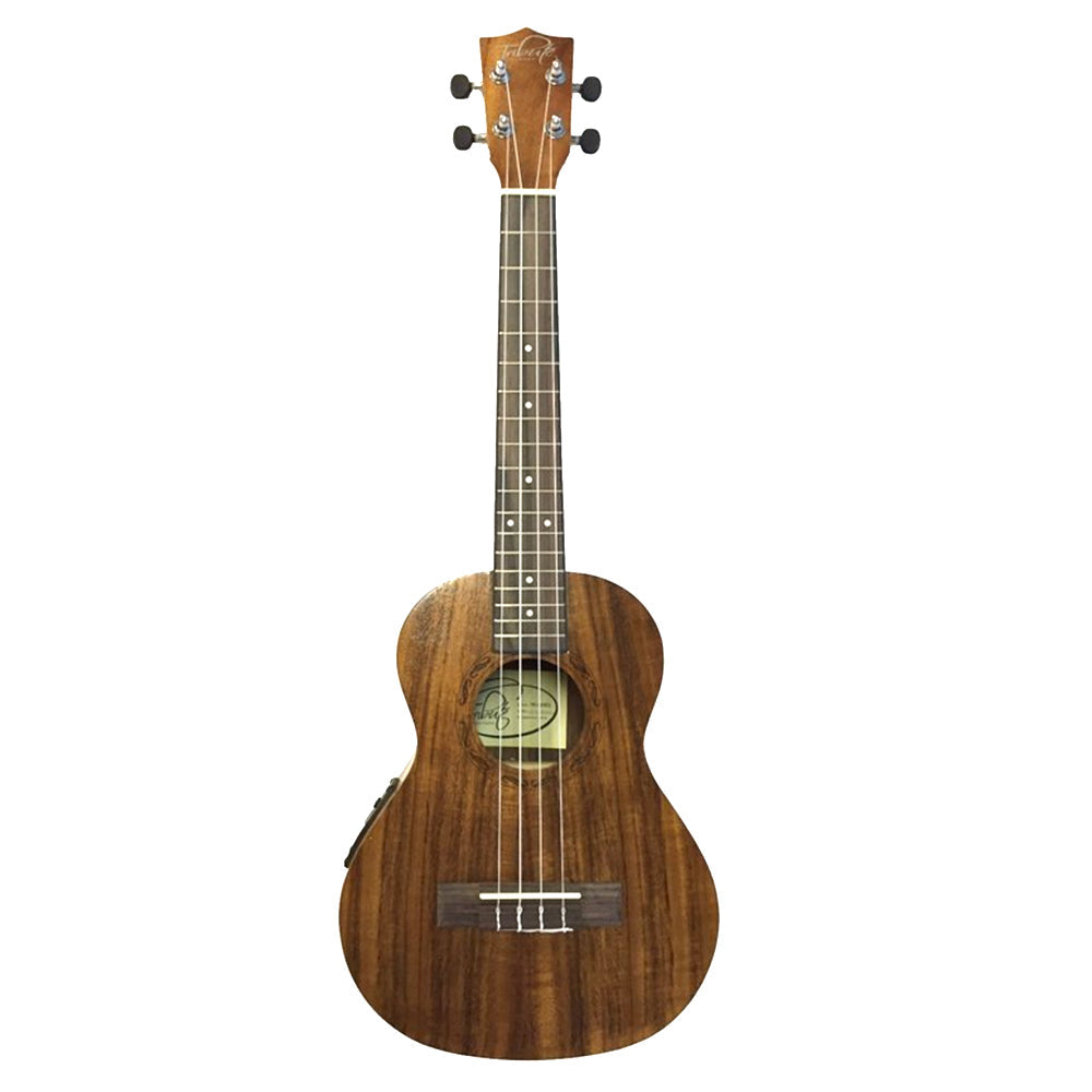 Tribute 25 Inch Tenor Electric Acoustic Ukulele Nylgut Strings w/Black Bag — image 2