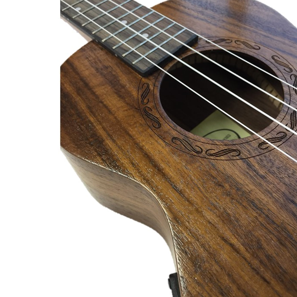 Tribute 25 Inch Tenor Electric Acoustic Ukulele Nylgut Strings w/Black Bag — image 5