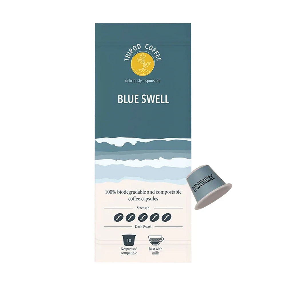 Tripod Coffee Signature Blend Blue Swell Dark Roast Coffee Capsules (60 Pieces) — image 2
