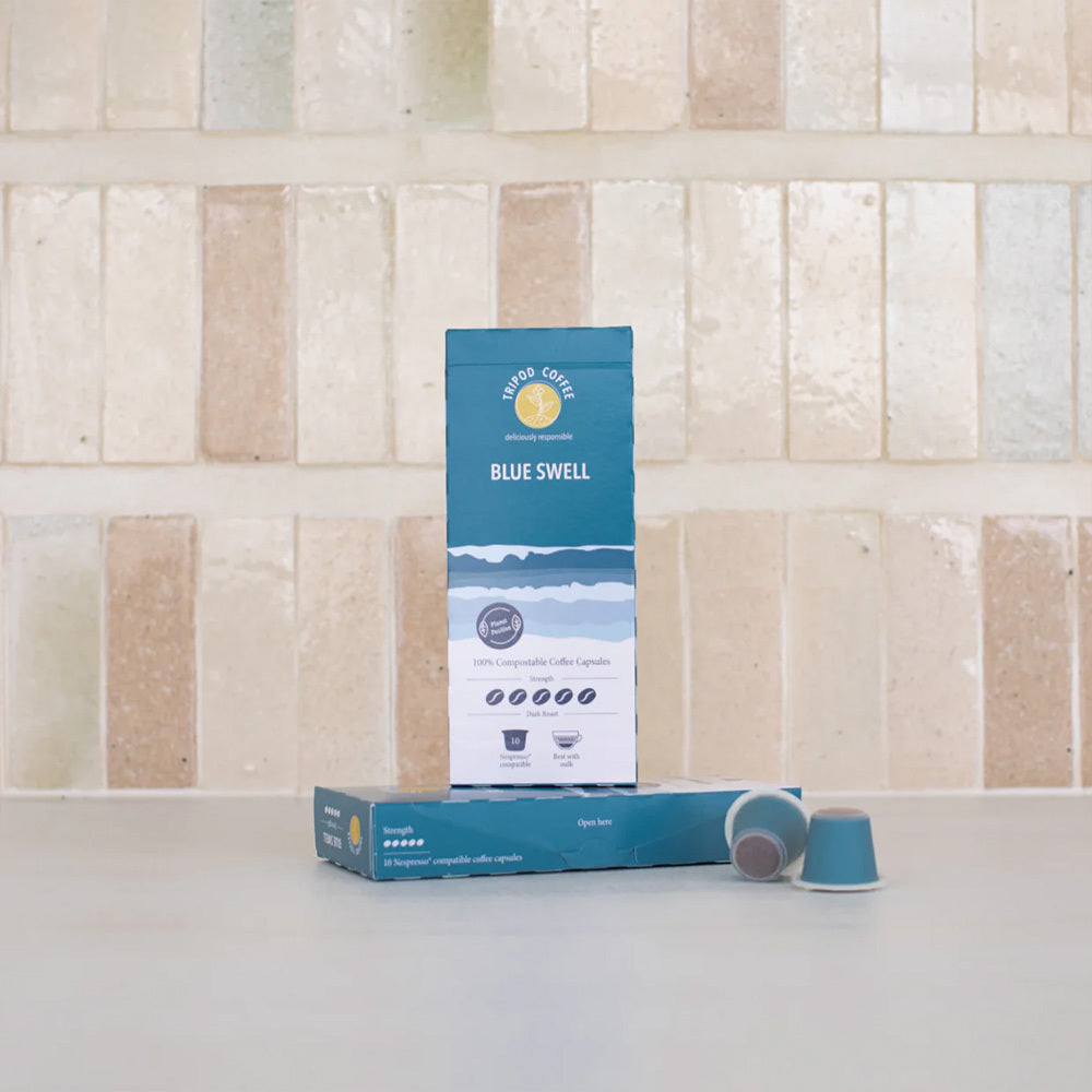 Tripod Coffee Signature Blend Blue Swell Dark Roast Coffee Capsules (60 Pieces) — image 4