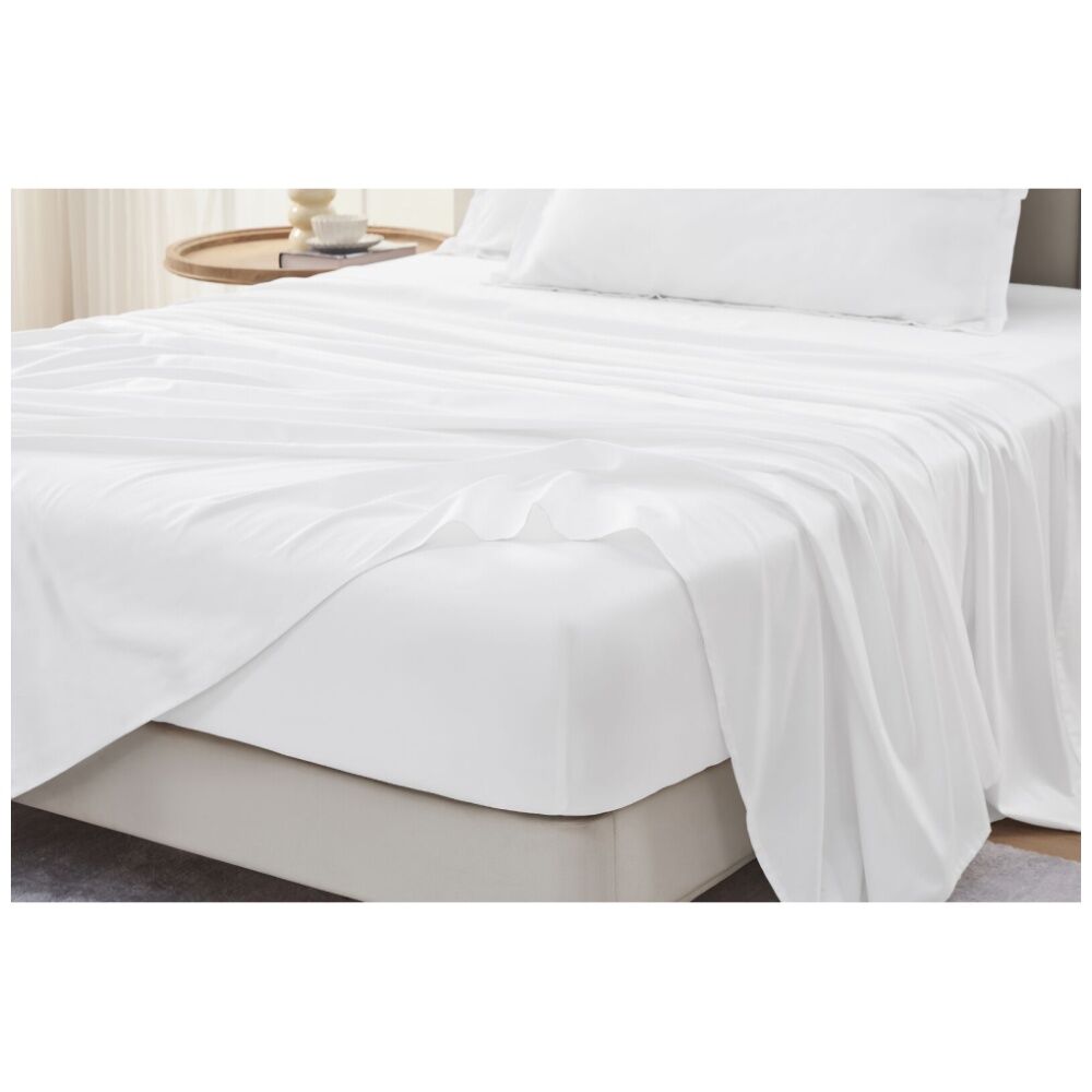 Grosvenor House 500TC Egyptian Cotton Flat Bed Sheet Only White