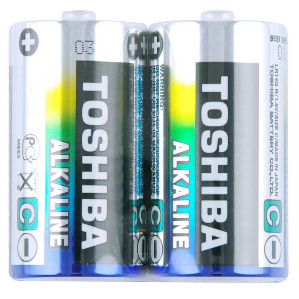 Toshiba 2pc Toshiba Alkaline C R14 Battery Cylindrical Power Multi-Use Batteries (3 Pack) — image 2