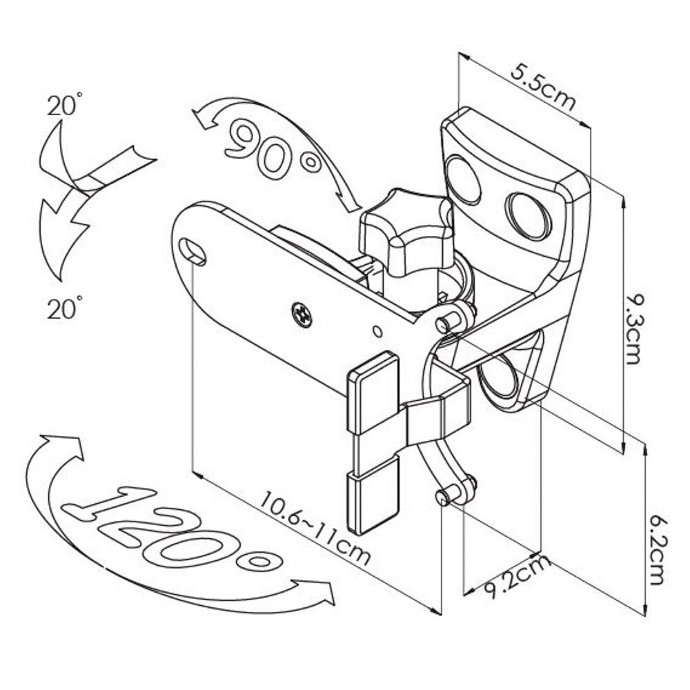 Tauris Sonos Speaker Wall Bracket Tilt/Rotate/Swivel f/Play 1/3 up to 15kg White — image 2