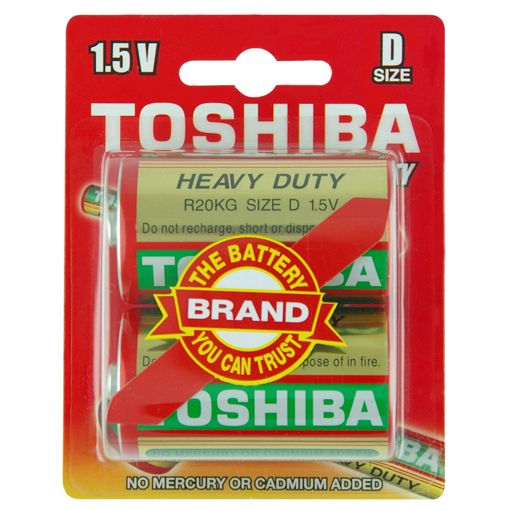 Toshiba 1.5V Heavy Duty D R20 Battery Power Cylindrical Lasting Batteries (2 Pieces) — image 2