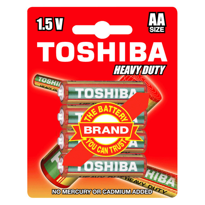 Toshiba 4x Toshiba 1.5V Heavy Duty AA LR6 Battery Cylindrical Multiuse Batteries (6 Pack) — image 3